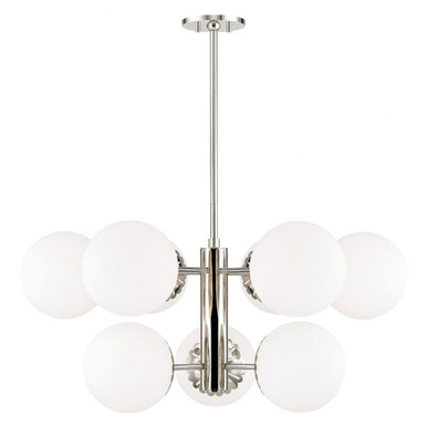 Paige 9 Light Chandelier 14.75 Inches Tall and 33 Inches Wide by Mitzi - H193809-PN