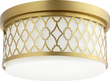 3 Light 14.25 Inch Wide Transitional Flush Mount by Quorum - 344-14-80