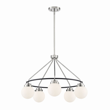 Elle 5 Light Large Chandelier by Designers Fountain - d232m-5ch-pn