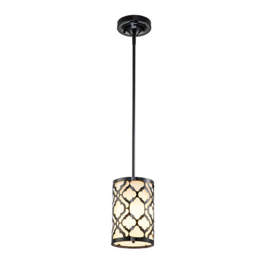Arabella One Light Small Pendant 10 Inch Tall by Lucas And Mckearn - GN/ARABELLA/MP-BLK