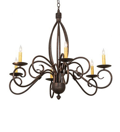 Squire 6 Light Chandelier 35 x 36 Inch by Meyda Tiffany - 273531