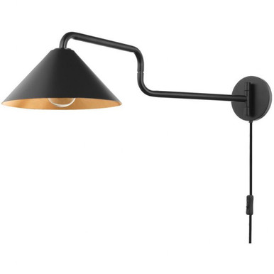 Brianna 1 Light Wall Sconce 12 Inch Wide by Mitzi - HL629201-GL/SBK