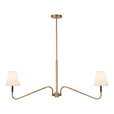Sloan 2 Light Linear Pendant 16.38 Inch Tall and 30 Inch Length by Alora - LP445242