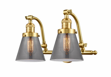 Cone 2 Light 6" Adjustable Bath Vanity 12 Inch and 18 Inch by Innovations - 515-2W-SG-G63
