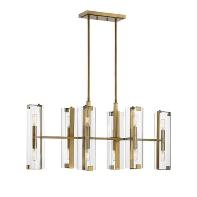 Winfield 12 Light Linear Chandelier 17.25 x 14 inches by Savoy House - 1-9773-12-322