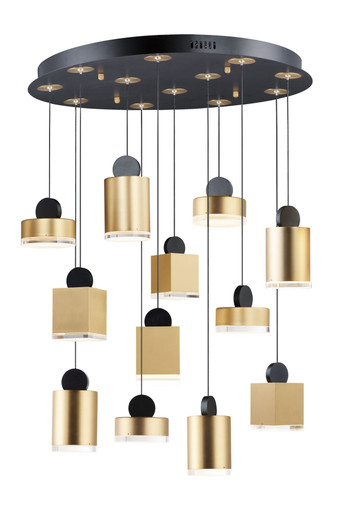 Nob 78W 1 LED Light Large Pendant by ET2 - E20869-75BKGLD