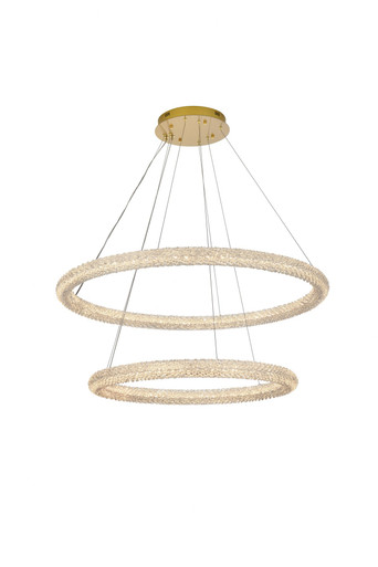 Bowen 106W 2 LED Chandelier 12 Inch Tall and 42 Inch Wide by Elegant - 3800G42