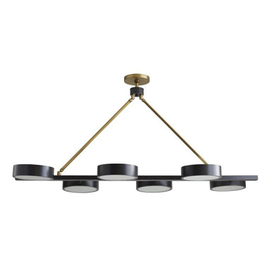 Linus 6 Light Oversized Linear Chandelier by Arteriors - 89443