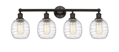 Belfast 4 Light Industrial Vanity Light 33 Inch Wide by Innovations - 616-4W-G10