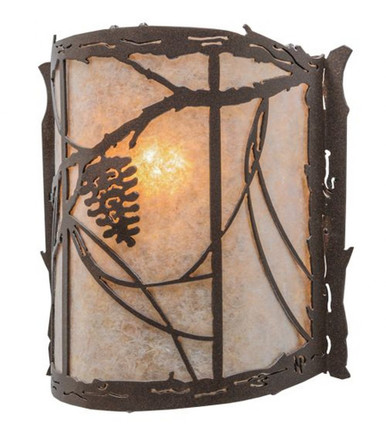 Whispering Pines 1 Light Wall Sconce 9.75 x 9 Inches by Meyda Tiffany - 145311