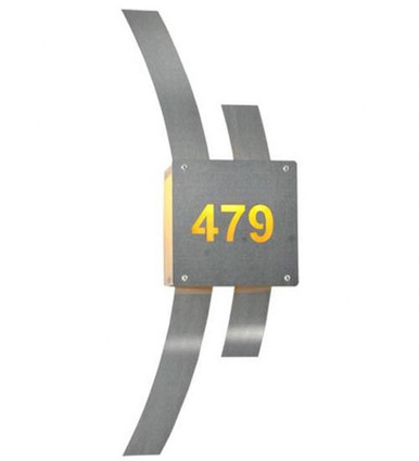 Personalized Room Number 12W 1 LED Wall Sconce 24 x 8.5 Inch by Meyda - 254831