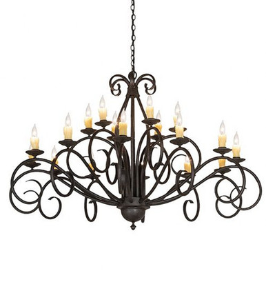 Sienna 18 Light 2 Tier Chandelier 44 x 60 Inches Wide by Meyda Tiffany - 165142