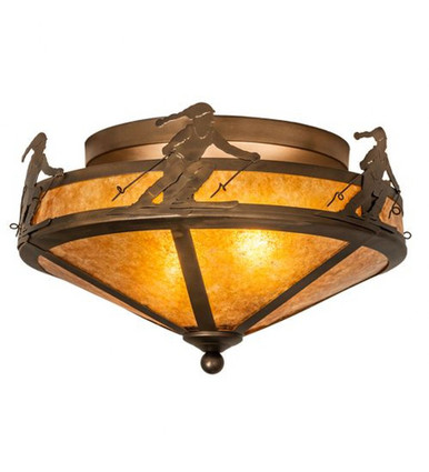 Alpine 2 Light Flush Mount 9.5 x 16 Inch by Meyda Tiffany - 215163