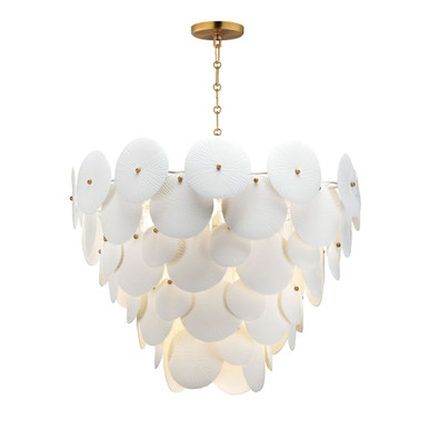 Isla 8 Light Chandelier 22.25 Inch Tall and 28.75 Inch Wide by Maxim - 12827WTNAB
