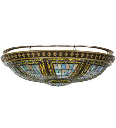 Fleur de lis 8 Light Flush Mount 13.5 x 44.5 In by Meyda Tiffany - 152066
