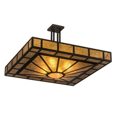 Mission Prime 4 Light Square Semi Flush Mount 20 x 42.5 Inch by Meyda - 194853