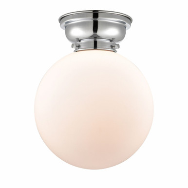 Beacon 1 Light Flush Mount 12.75 Inch Tall and 10 Inch Wide by Innovations - 623-1F-PC-G201-10