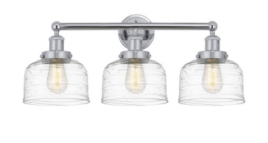 Bell 3 Light Vanity Light with Platedsmoke Glass by Innovations - 616-3W-G713