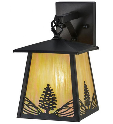 Mountain Pine 1 Light Hanging Wall Sconce 12 x 7 Inch by Meyda Tiffany - 150784