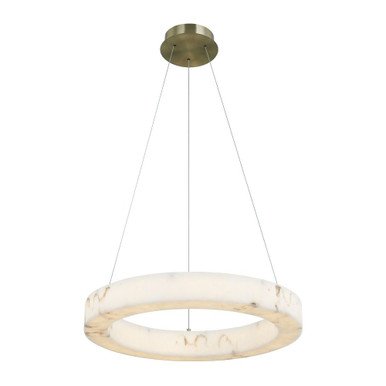 LumenAria Medley 40W 1 LED Ring Pendant 24 Inch Wide by Justice Design - FAL-8222-BRSS