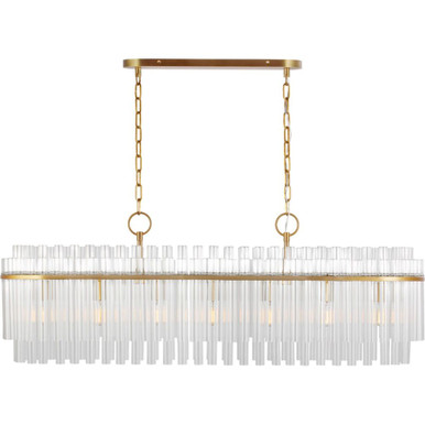 Beckett 7 Light Art Deco Linear Chandelier by Visual Comfort Studio - CC1307