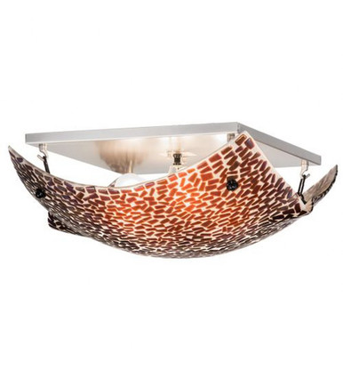 Chicklitz 4 Light Square Flush Mount 8.5 x 27 In by Meyda Tiffany - 160794