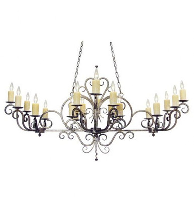 Kean 20 Light Oblong Chandelier 31 x 34 Inches Wide by Meyda Tiffany - 116416