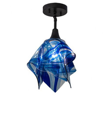 Handkerchief Curacao Swirl 1 Light Pendant 21 x 20 Inches by Meyda Tiffany - 235271