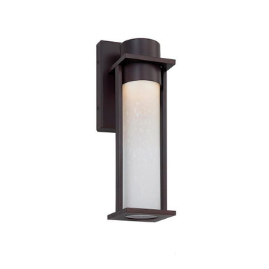 Wooster 14W 1 LED Outdoor Wall Mount 12 Inch Tall by Justice Design - FSN-7161W-ETCH-MBLK