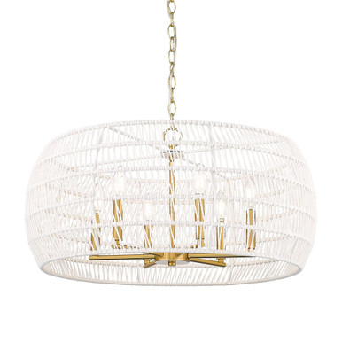 Ellie 6 Light Chandelier 13.5 Inch Tall and 27.13 Inch Wide by Golden - 6808-6 MBG-WR
