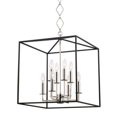 Richie 8 Light Lantern 22.75 x 18 Inch by Hudson Valley by Hudson Valley - BKO151-PN/BK