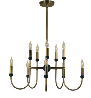 Nicole 10 Light Medium Chandelier by Framburg - 4795
