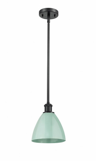 Plymouth 1 Light Pendant 9.5 Inch Tall and 7.5 Inch Wide by Innovations - 516-1S-BK-MBD-75-SF