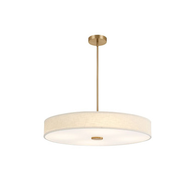 Textile Genova 43W 1 LED Drum Pendant 36 Inch Wide by Justice Design - FAB-9314