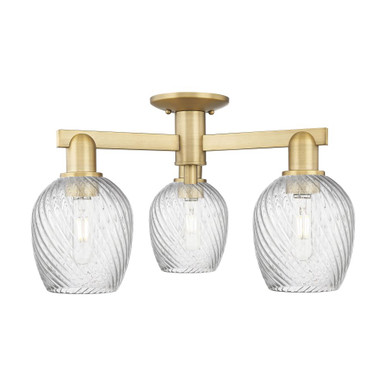 Salina 3 Light Semi Flush Mount 11.25 Inch X 23.25 Inch by Innovations - 716-3F-G292