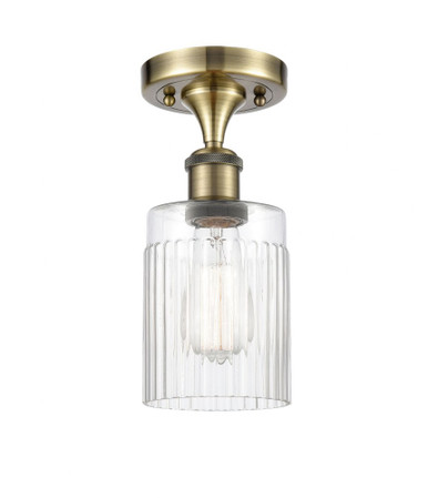 Hadley 1 Light Semi Flush Mount 10.25 Inch and 4.5 Inch Wide by Innovations - 516-1C-AB-G342