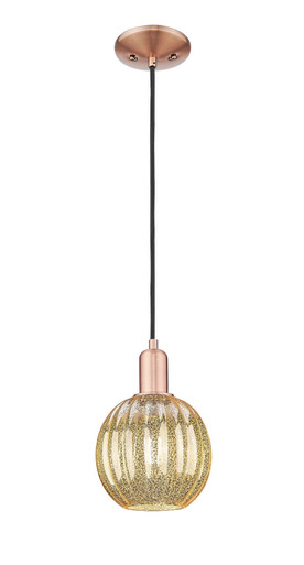 Preston 1 Light Cord Mini Pendant 10.75 Inch and 7 Inch Wide by Innovations - 716-1P-G458-7_P