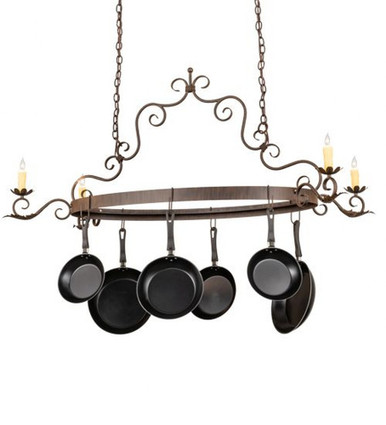 Elara 4 Light Pot Rack 28 Inches Tall and 30 Inches Wide by Meyda Tiffany - 199192