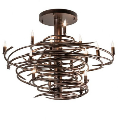 Cyclone 15 Light Chandelier 24 x 24 Inches Wide by Meyda Tiffany - 214928