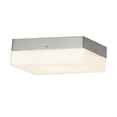 Fusion 22W 1 LED Square Flush Mount 9 Inch Wide by Justice Design - FSN-4142-OPAL-NCKL