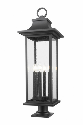 Tiberius 6Light Outdoor Pier Mount 36.75 Inch Tall X 12 Inch Wide By Z-Lite - 5017PHXLR-533PM-BK