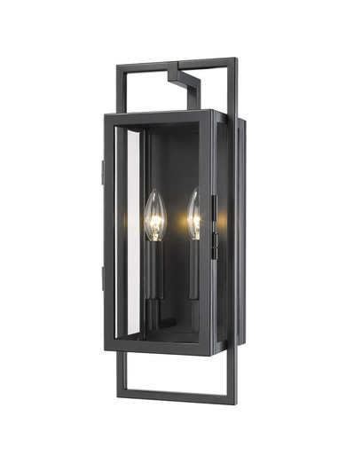 Lucian 2 Light Candle Style Outdoor Wall Lantern 18.5 Inch Tall by Z Lite - 598S-BK