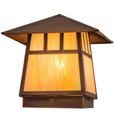 Stillwater Double Bar Mission Square Deck Light 12.5 x 16.5 In by Meyda - 162022