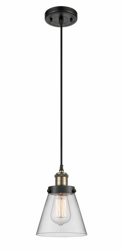Cone 1 Light Cord Hung Mini Pendant 9 Inch and 6 Inch Wide by Innovations - 916-1P-BAB-G62