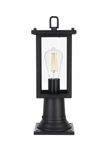 Venango 1 Light Outdoor Post Mount 16 Inch Tall and 6 Inch Wide by Elegant - OD324P16BK