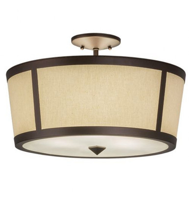Cilindro Tapered 36W 3 LED Semi Flush Mount 12 x 18 Inches by Meyda Tiffany - 248167