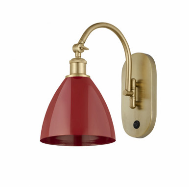 Plymouth 1 Light Adjustable Swing Arm Wall Sconce 13X7.5 by Innovations - 518-1W-SG-MBD-75-RD