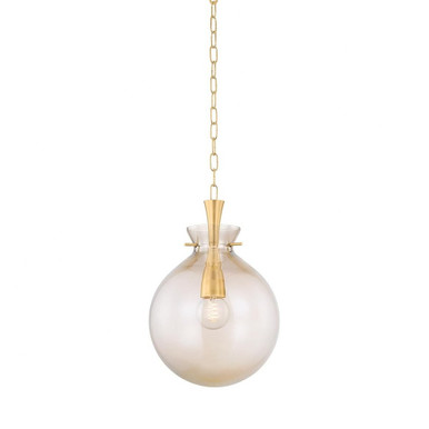 Benita 1 Light Pendant 17 Inch Tall and 12 Inch Wide by Mitzi - H1052701S-AGB