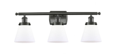 Cone 3 Light Bath Vanity 11 Inch Tall and 26 Inch Wide by Innovations - 916-3W-OB-G61