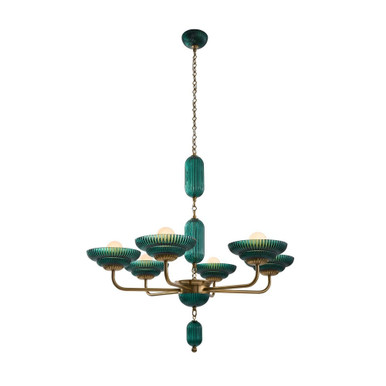 Verde 6 Light Oversized Chandelier by Kalco - 519671STB